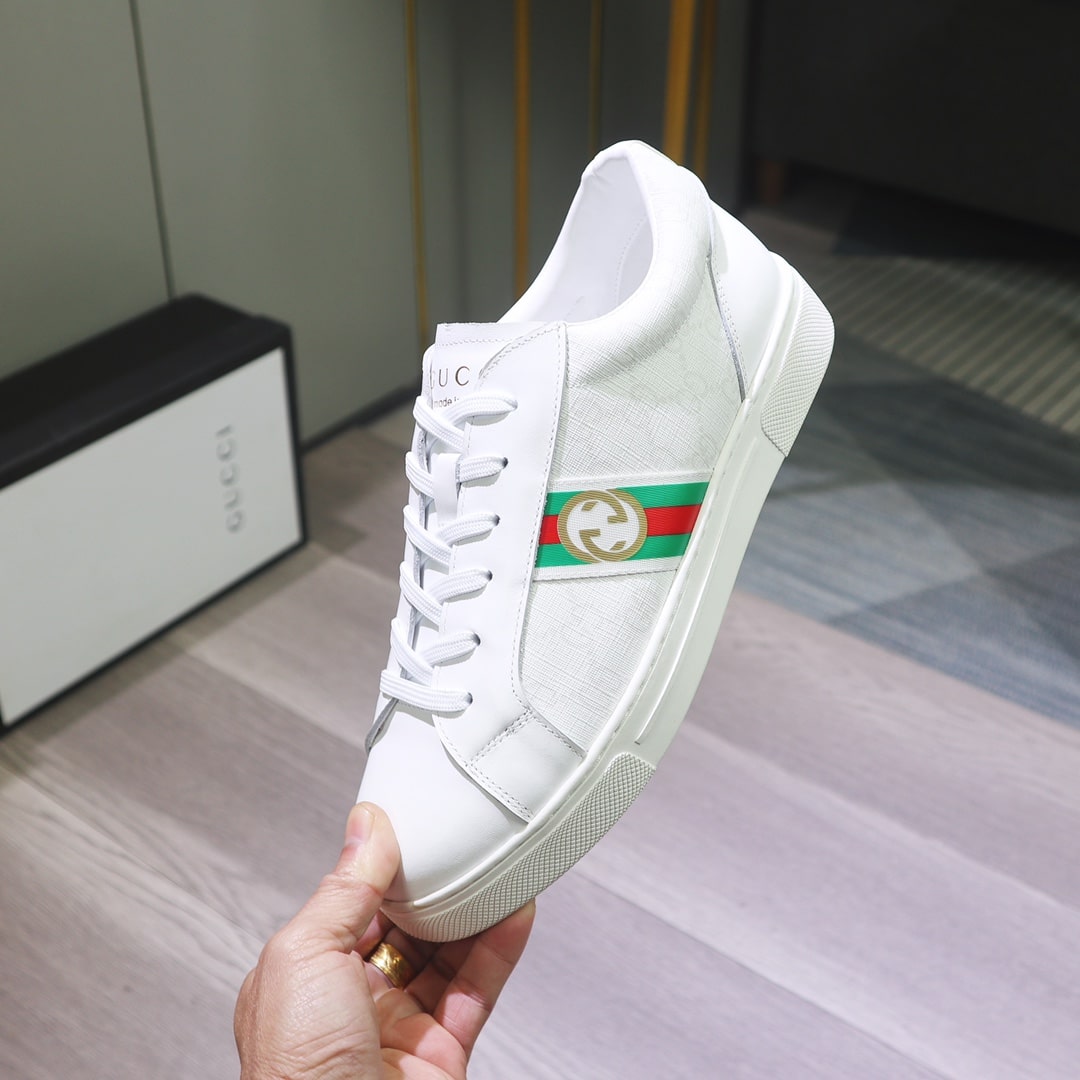 GUCCI GG SUPREME WHITE SNEAKER GG WITH WEB - Image 7