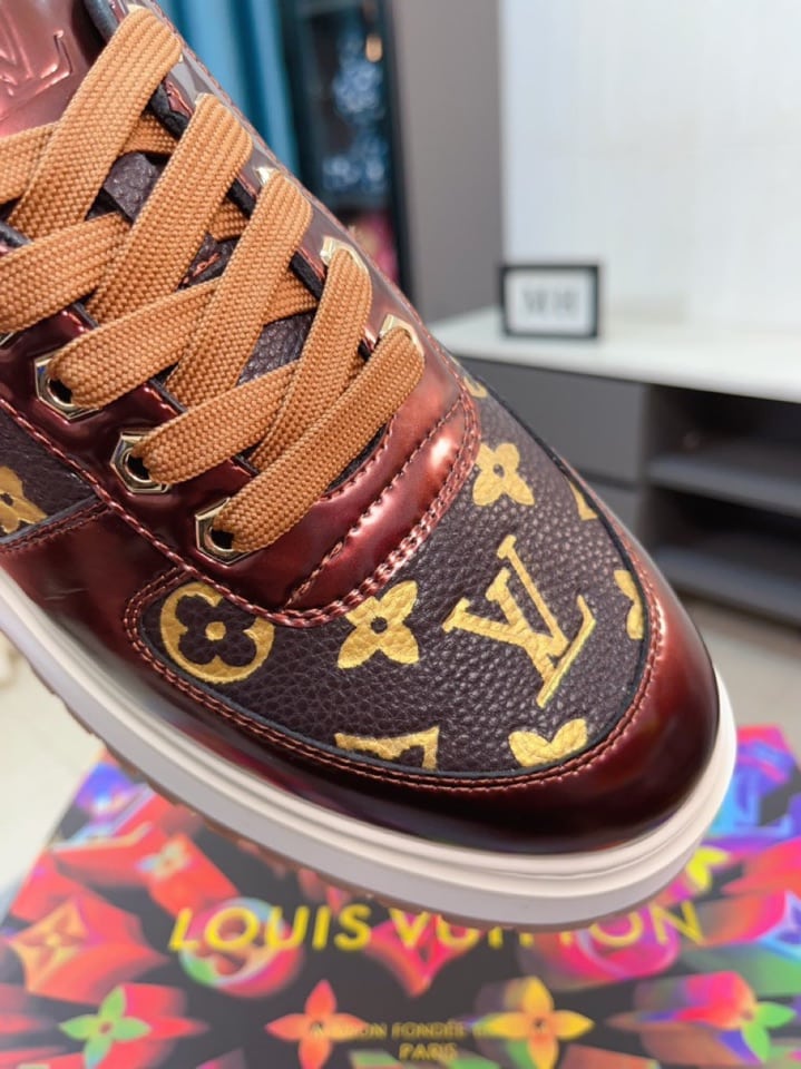LOUIS VUITTON MEN’S SNEAKERS MONOGRAM EMPREINTE BROWN - Image 7