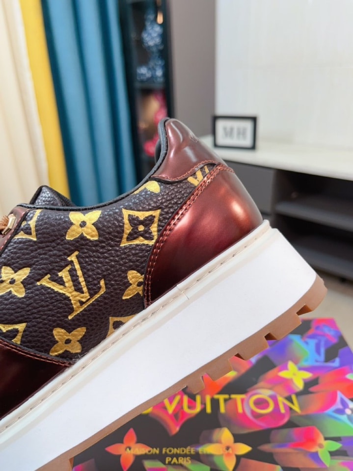 LOUIS VUITTON MEN’S SNEAKERS MONOGRAM EMPREINTE BROWN - Image 6