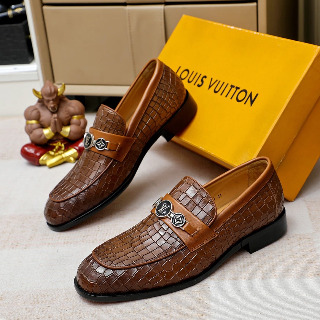 LOUIS VUITTON SOULIERS CLUB LOAFERS CROCODILE BROWN - Image 6