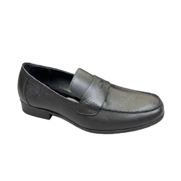 PRADA SAFFIANO LEATHER PENNY LOAFERS BLACK