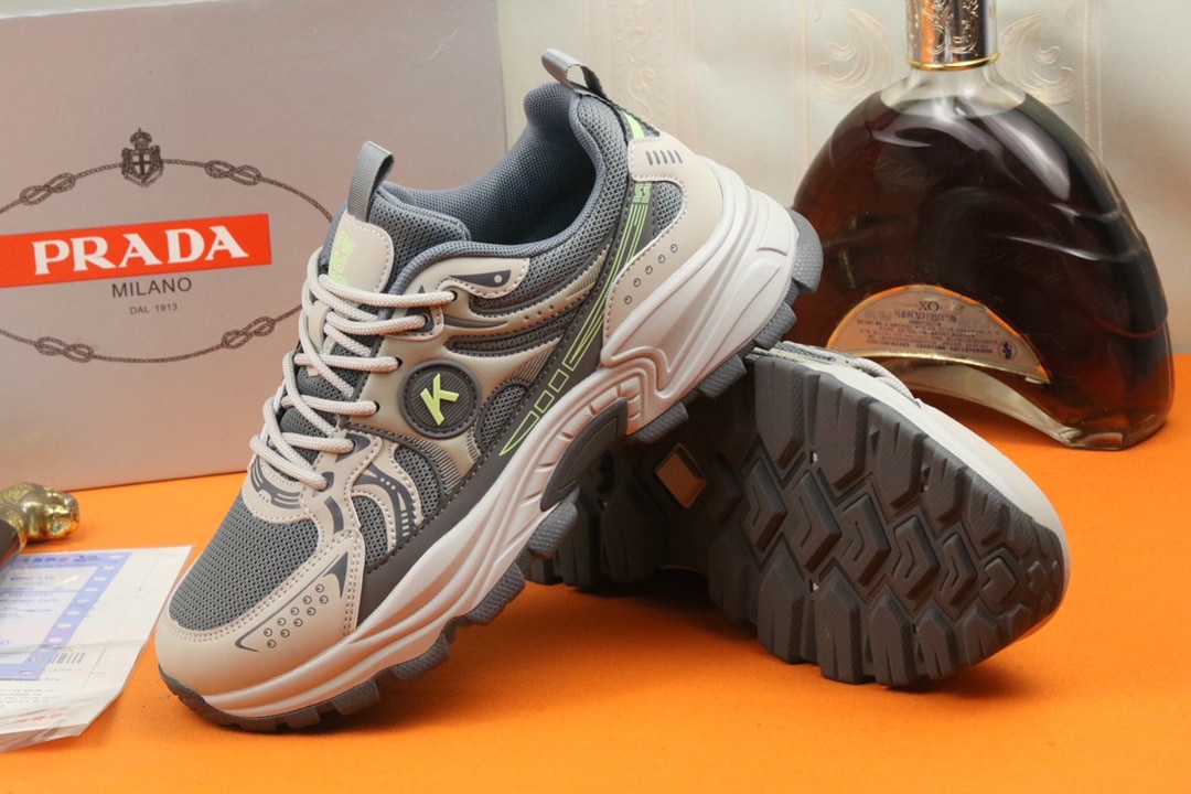 PRADA SPORT RUNNING SNEAKER IN GREY - Image 6