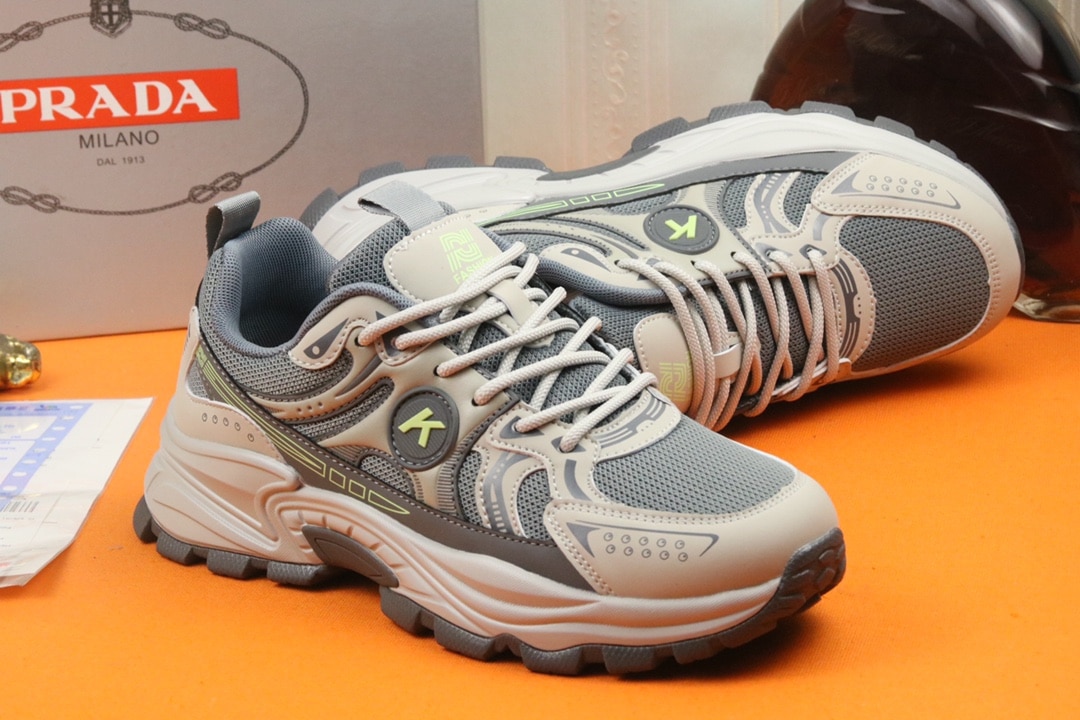 PRADA SPORT RUNNING SNEAKER IN GREY - Image 5