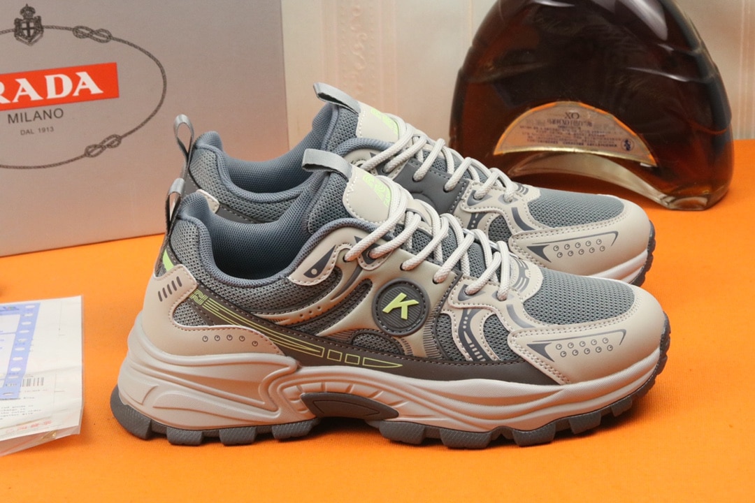 PRADA SPORT RUNNING SNEAKER IN GREY - Image 2