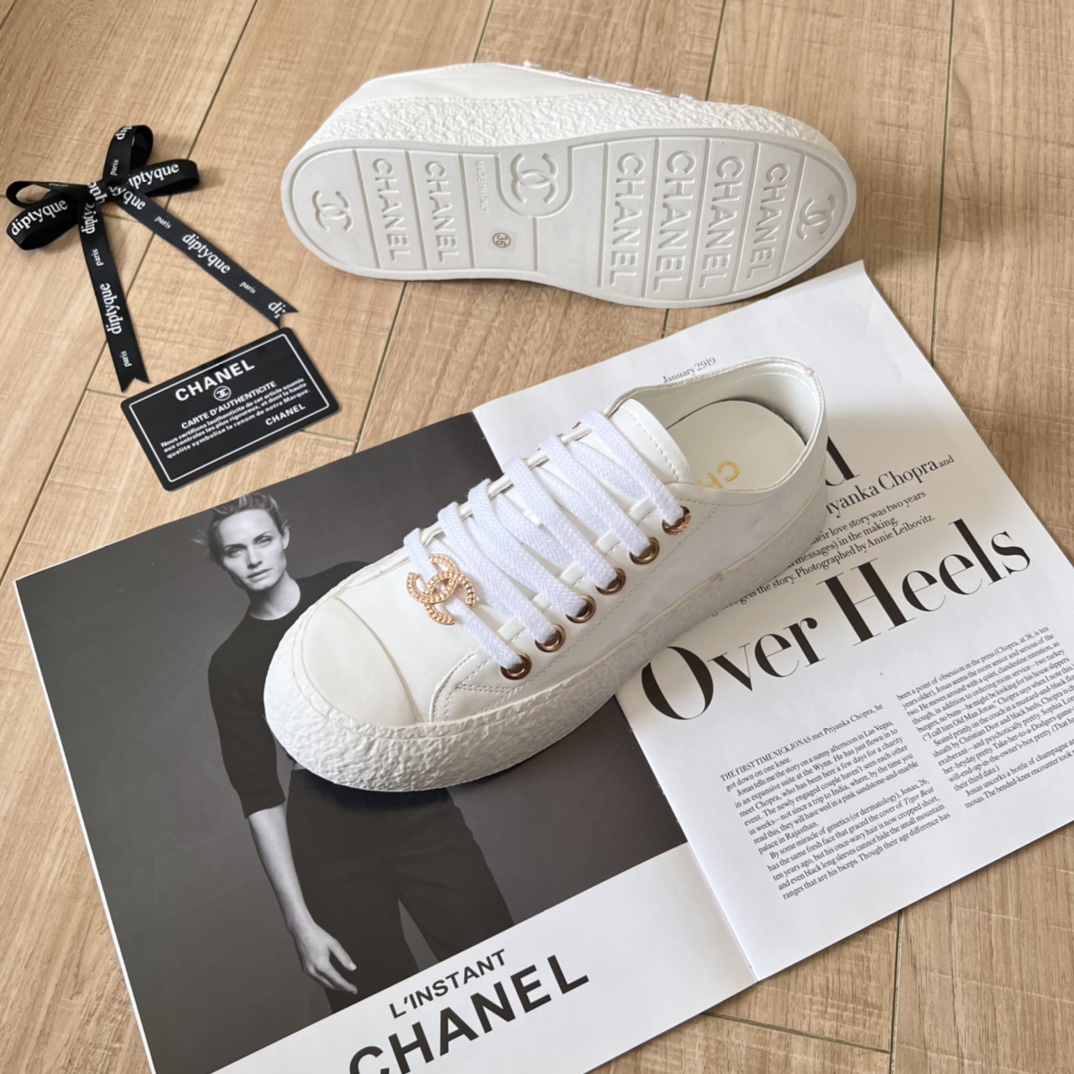 CHANEL WOMEN'S SNEAKERS CC TRAINERS IN WHITE - Image 7