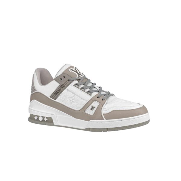 LOUIS VUITTON LV TRAINER SNEAKER GREY WHITE 1A8KBA
