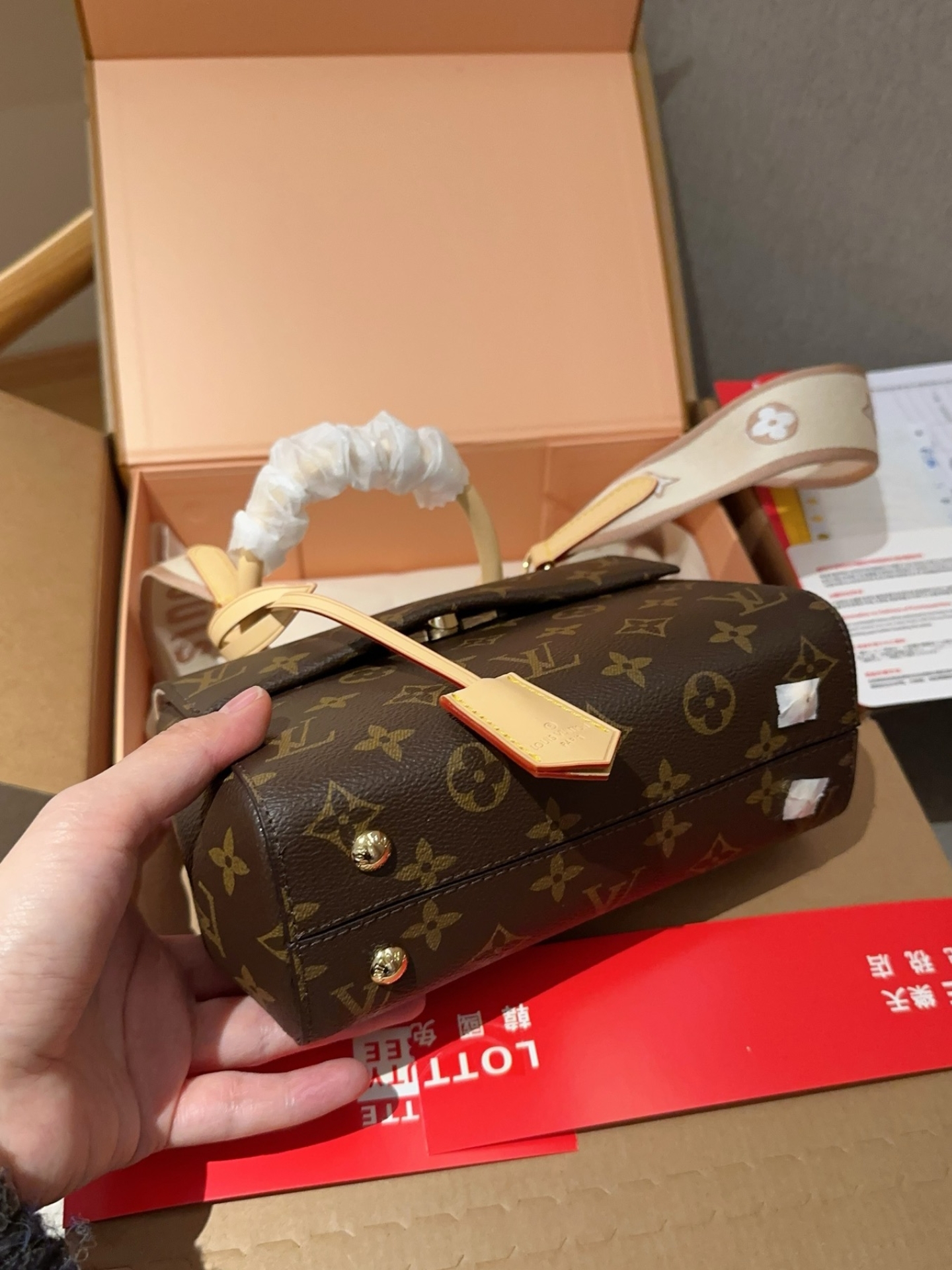 LOUIS VUITTON CLUNY MINI MONOGRAM BROWN 25CM M46055 - Image 8