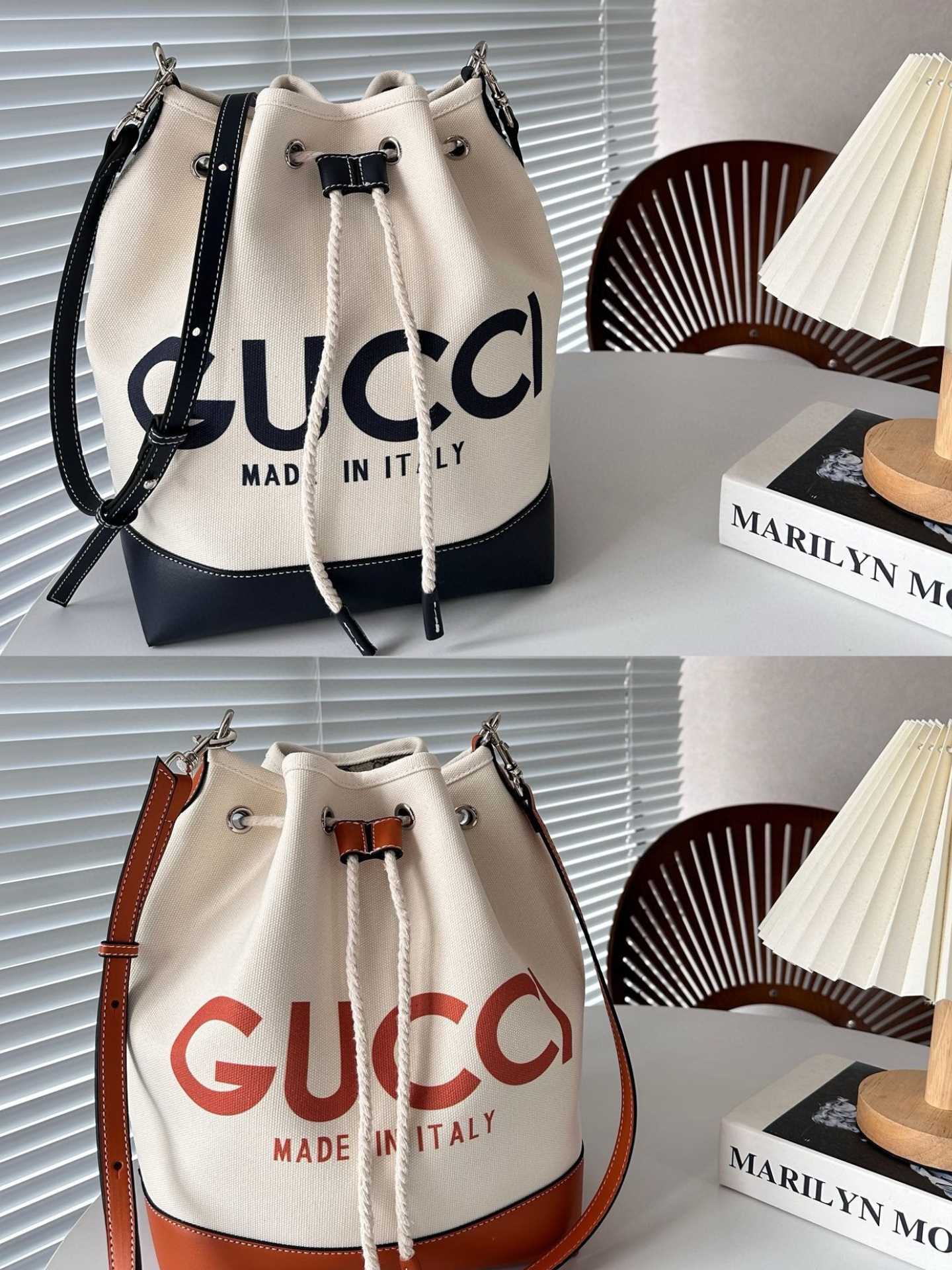 GUCCI SHOULDER BAG WITH GUCCI PRINT BLACK 23CM - Image 2