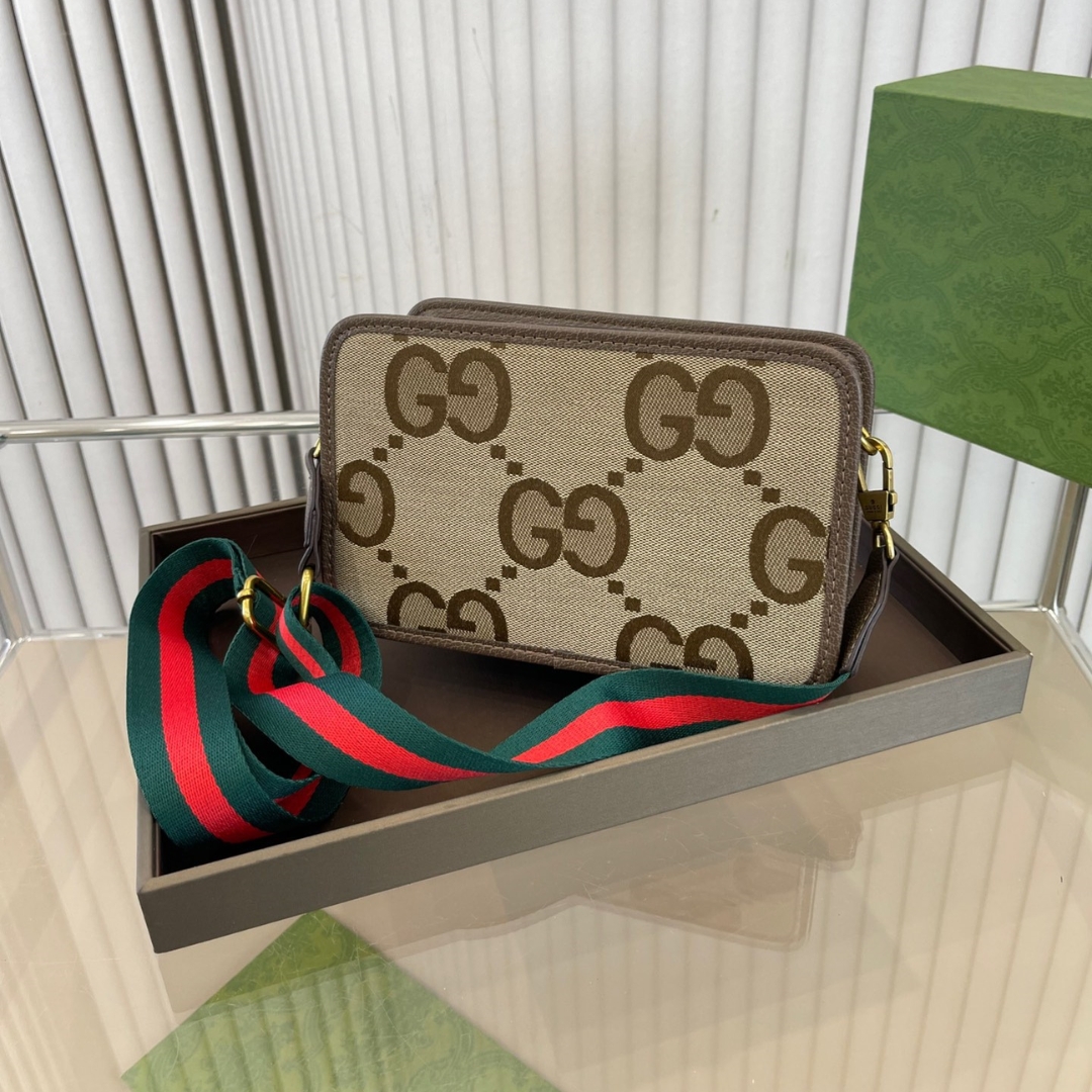 GUCCI JUMBO GG MINI BAG CAMEL AND EBONY 22CM 696075 UKMDG 2570 - Image 7