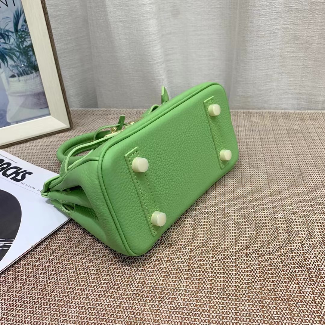 HERMÈS BIRKIN B25 TOGO GRENAT GHW GREEN 20CM - Image 6