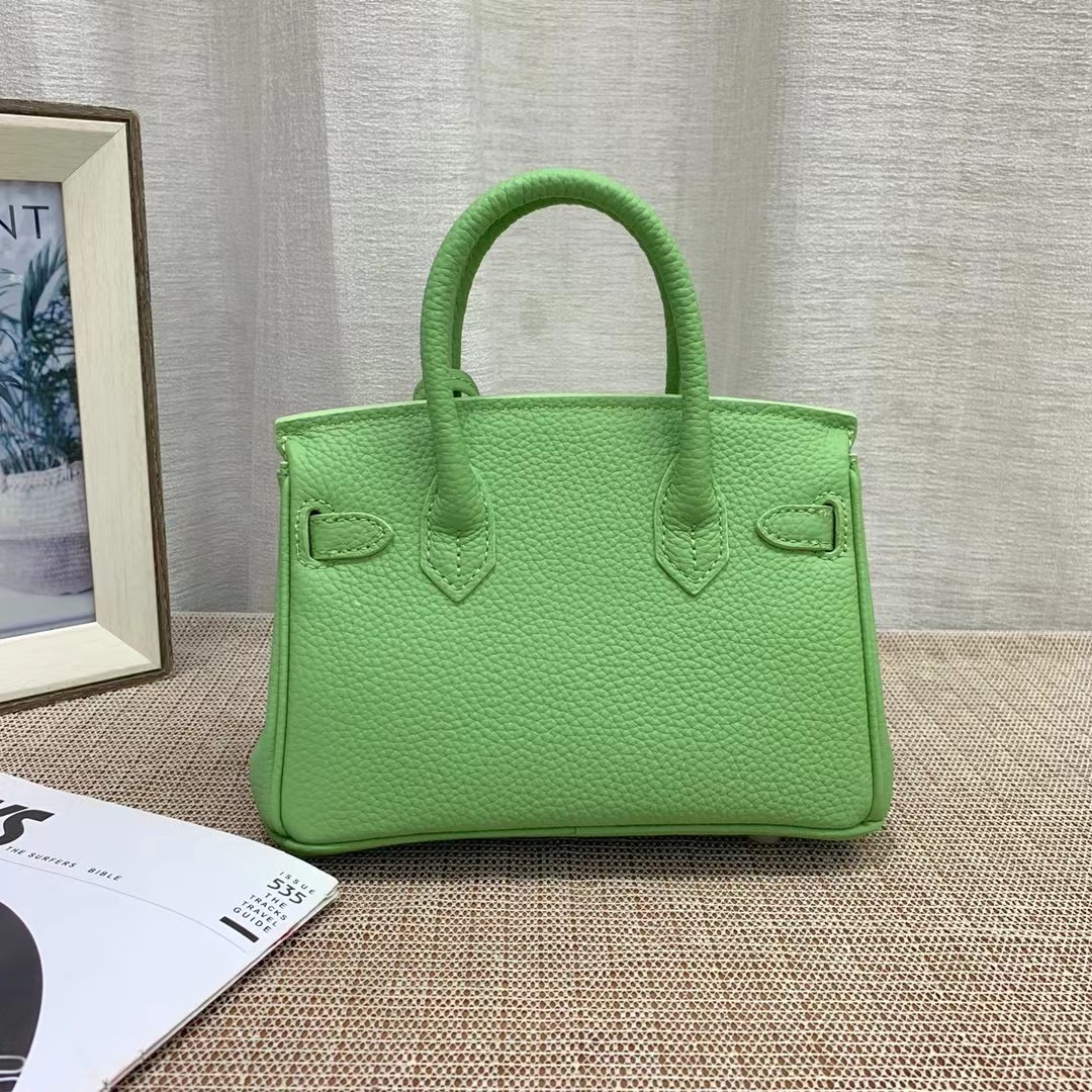 HERMÈS BIRKIN B25 TOGO GRENAT GHW GREEN 20CM - Image 4