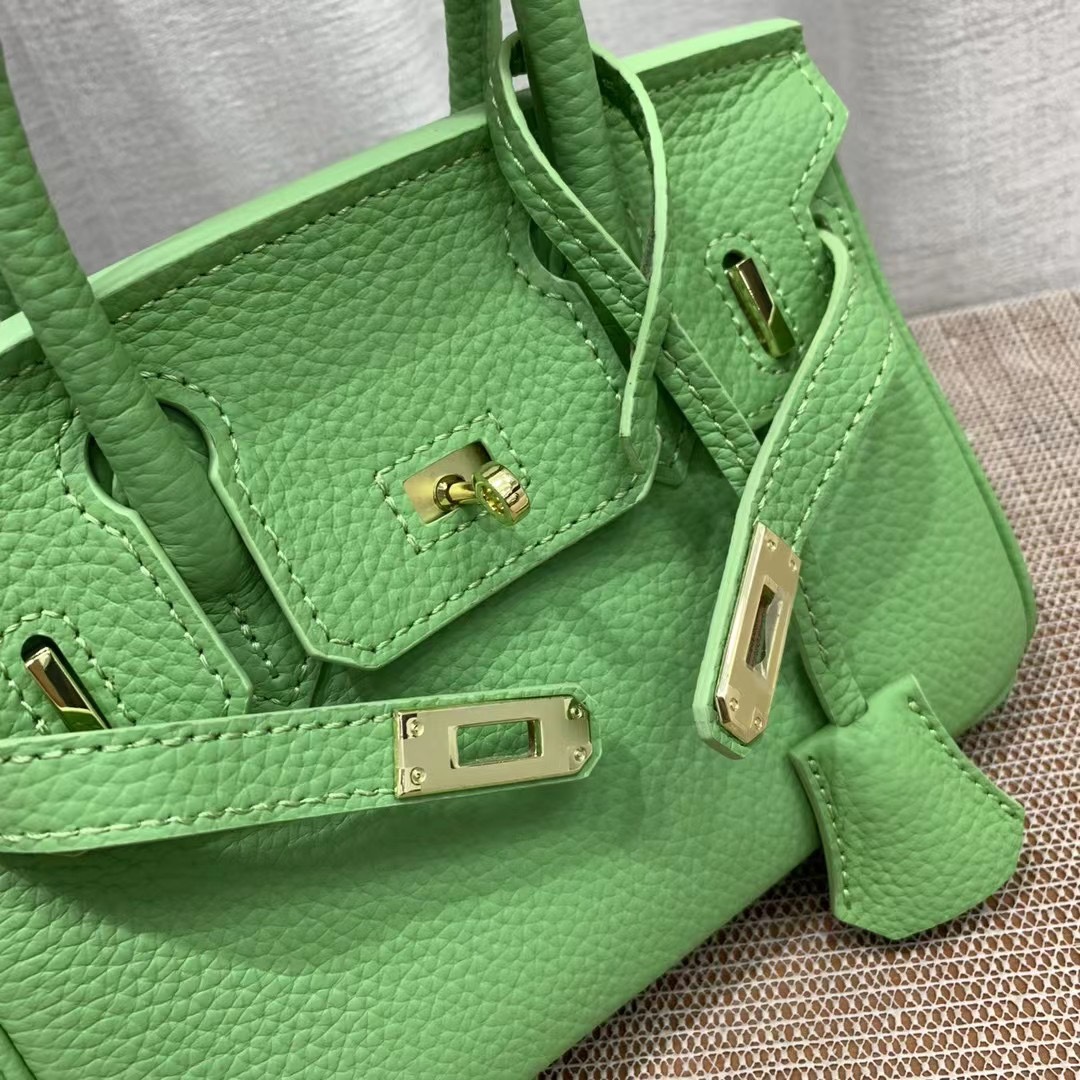 HERMÈS BIRKIN B25 TOGO GRENAT GHW GREEN 20CM - Image 2