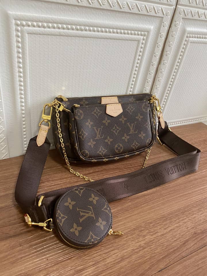 LOUIS VUITTON MULTI POCHETTE ACCESSOIRES BROWN 24CM - Image 3