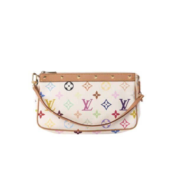 LOUIS VUITTON POCHETTE ACCESSOIRES MONOGRAM MULTICOLORE WHITE 22CM