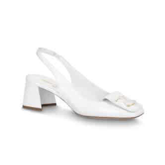 LOUIS VUITTON SHAKE SLINGBACK HIGH HEELS WHITE 1ABH59