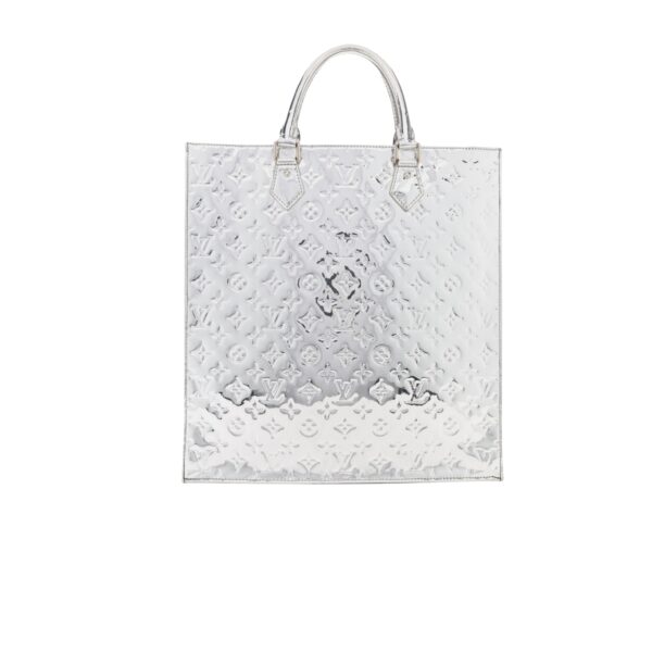 LOUIS VUITTON SAC PLAT TOTE MONOGRAM MIROIR SILVER 36CM