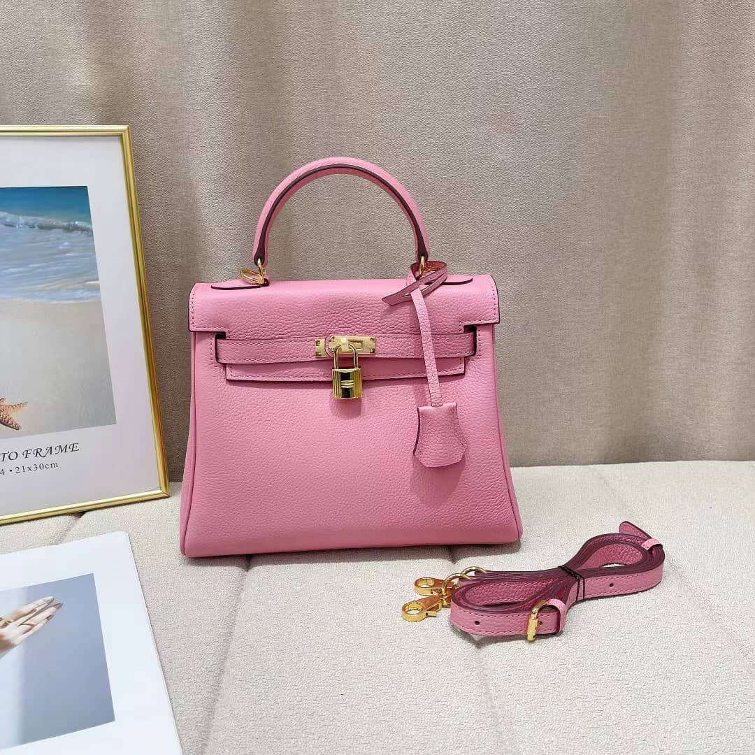 HERMÈS KELLY 28 SELLIER HANDBAG IN ROSE CONFETTI EPSOM LEATHER 28CM - Image 6