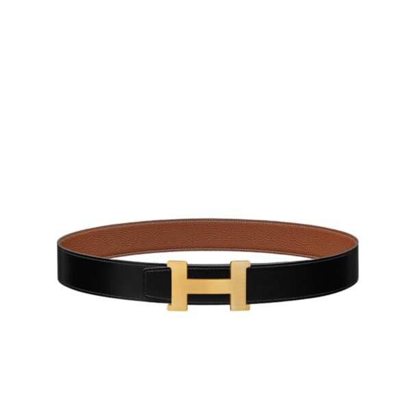 HERMES H BUCKLE BLACK GOLD