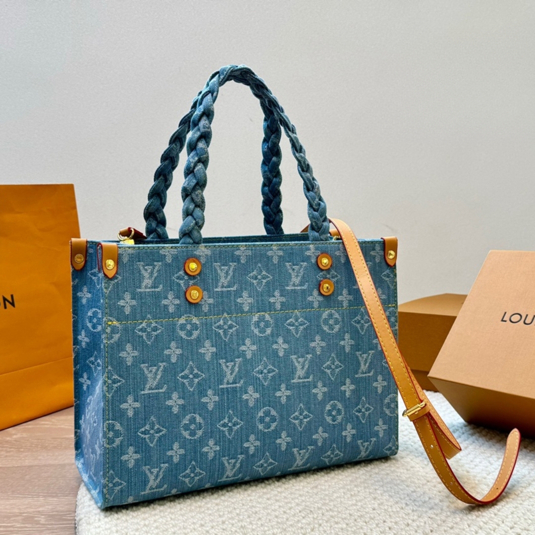 LOUIS VUITTON LET GO PM MONOGRAM SKY BLUE DENIM 30CM M24897 - Image 8