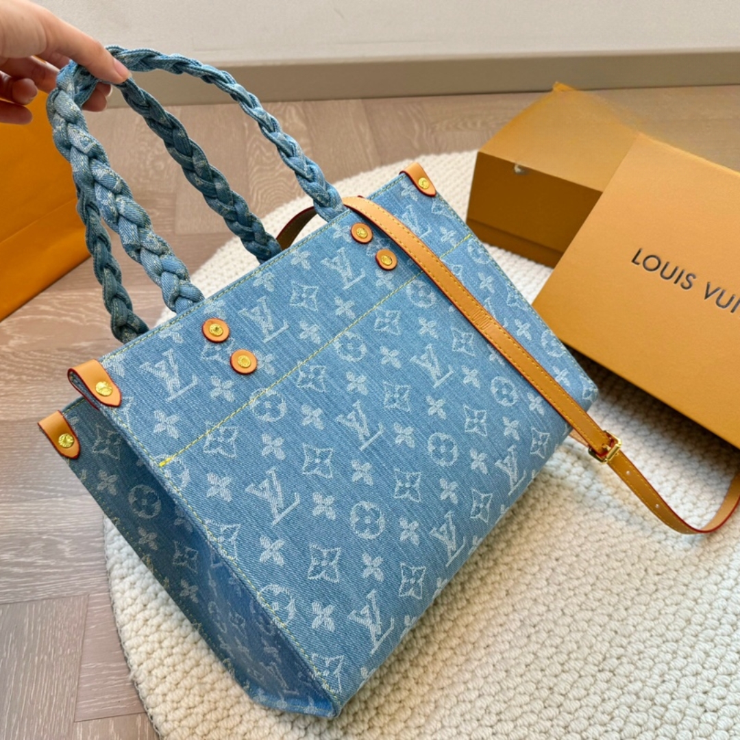 LOUIS VUITTON LET GO PM MONOGRAM SKY BLUE DENIM 30CM M24897 - Image 2