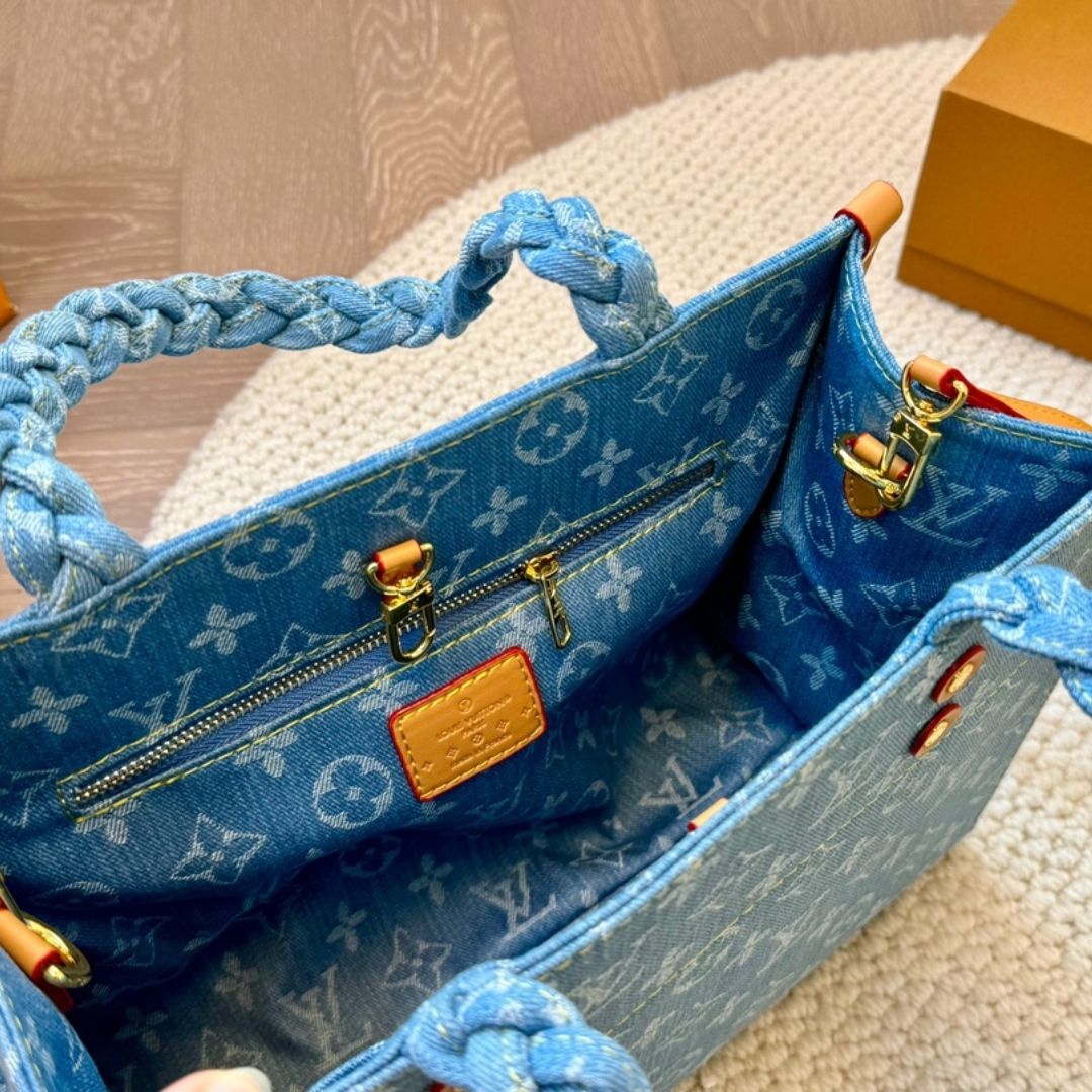 LOUIS VUITTON LET GO PM MONOGRAM SKY BLUE DENIM 30CM M24897 - Image 7