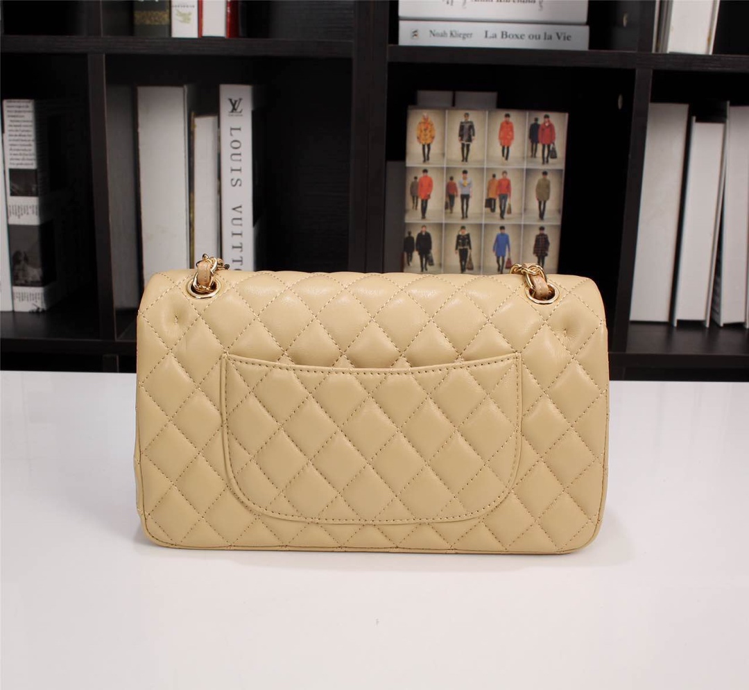 CHANEL CLASSIC FLAP BEIGE GOLD HARDWARE 25CM - Image 4