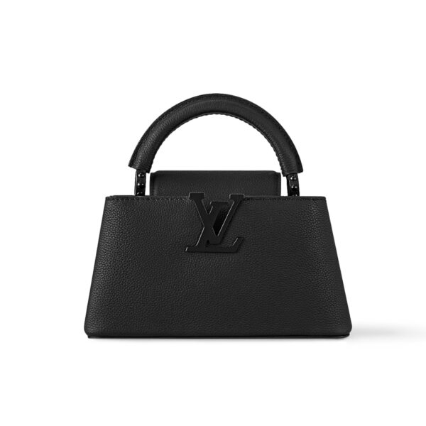 LOUIS VUITTON CAPUCINES EAST WEST MINI OPTIC BLACK 19CM M23955