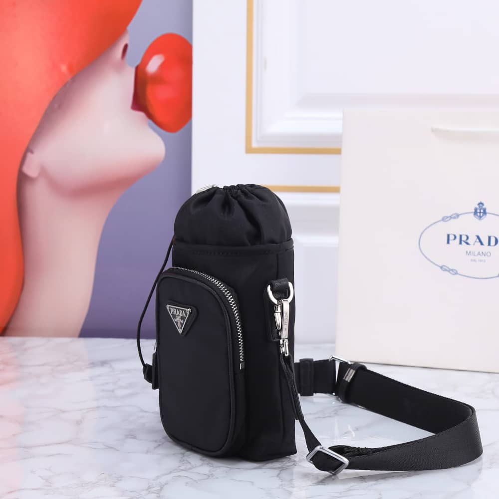 PRADA RE NYLON SMARTPHONE CASE BLACK 18CM 2ZH1552DMIF0002 - Image 2