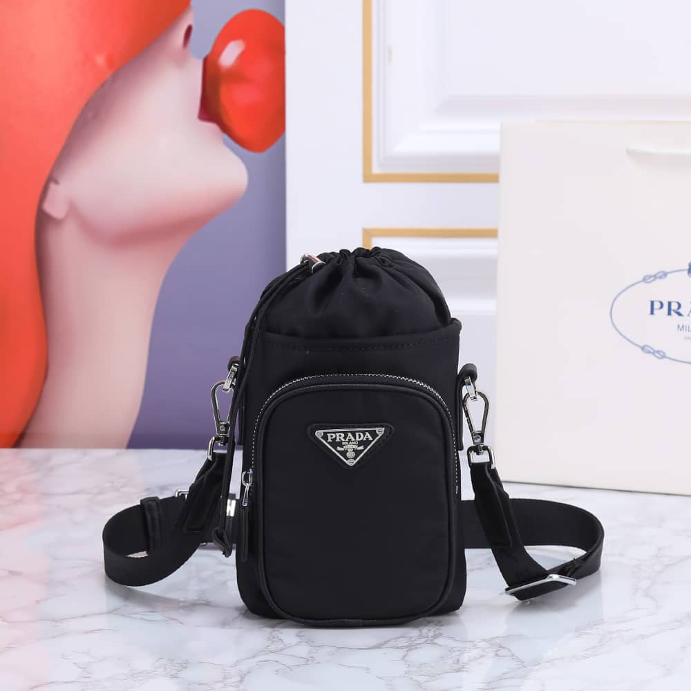 PRADA RE NYLON SMARTPHONE CASE BLACK 18CM 2ZH1552DMIF0002 - Image 3