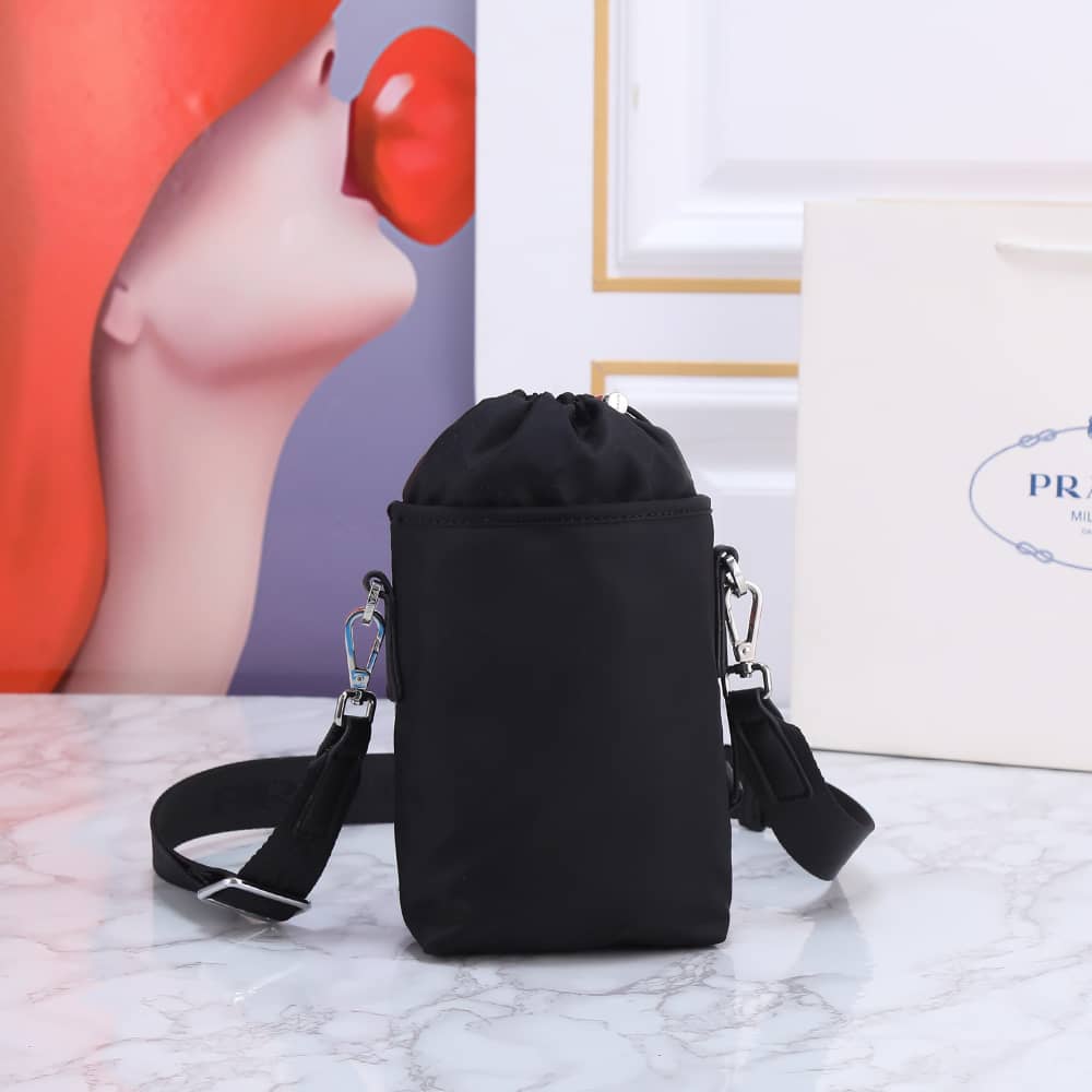 PRADA RE NYLON SMARTPHONE CASE BLACK 18CM 2ZH1552DMIF0002 - Image 5