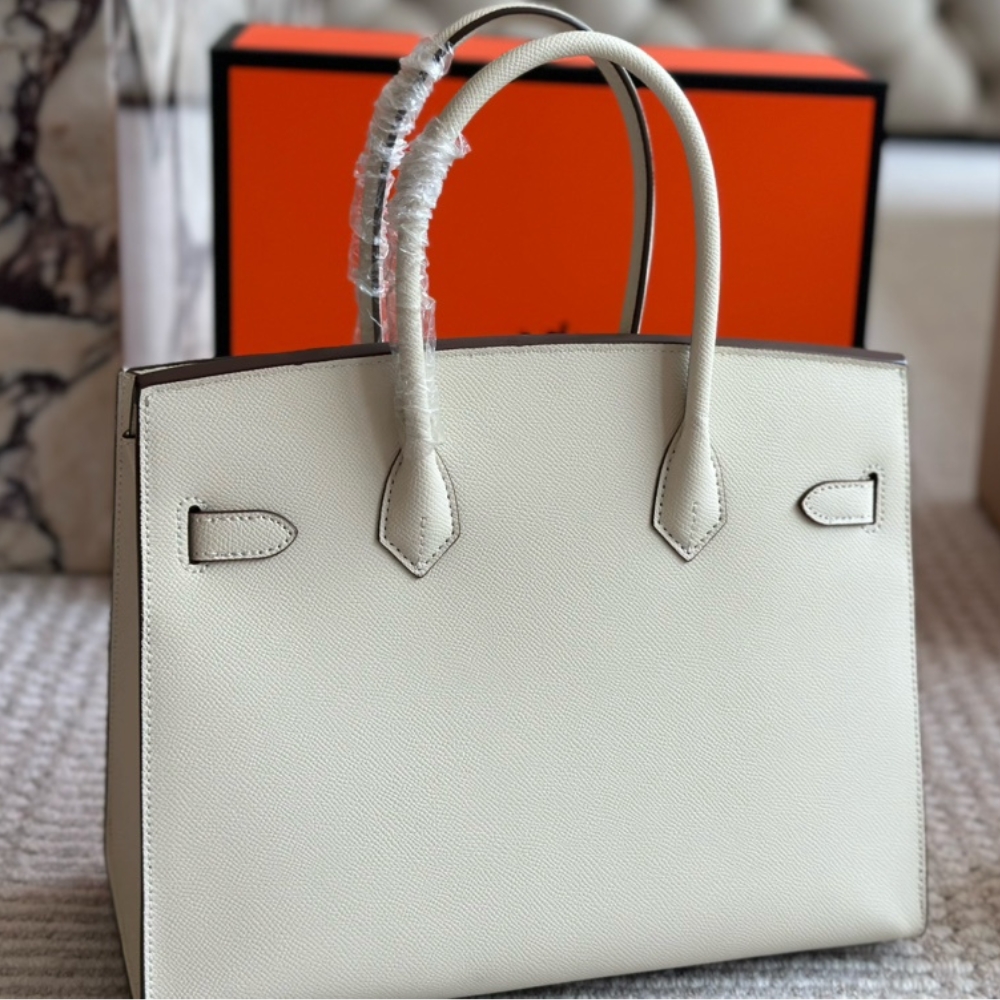 HERMES BIRKIN 30 TOGO MUSHROOM WHITE 30CM - Image 3