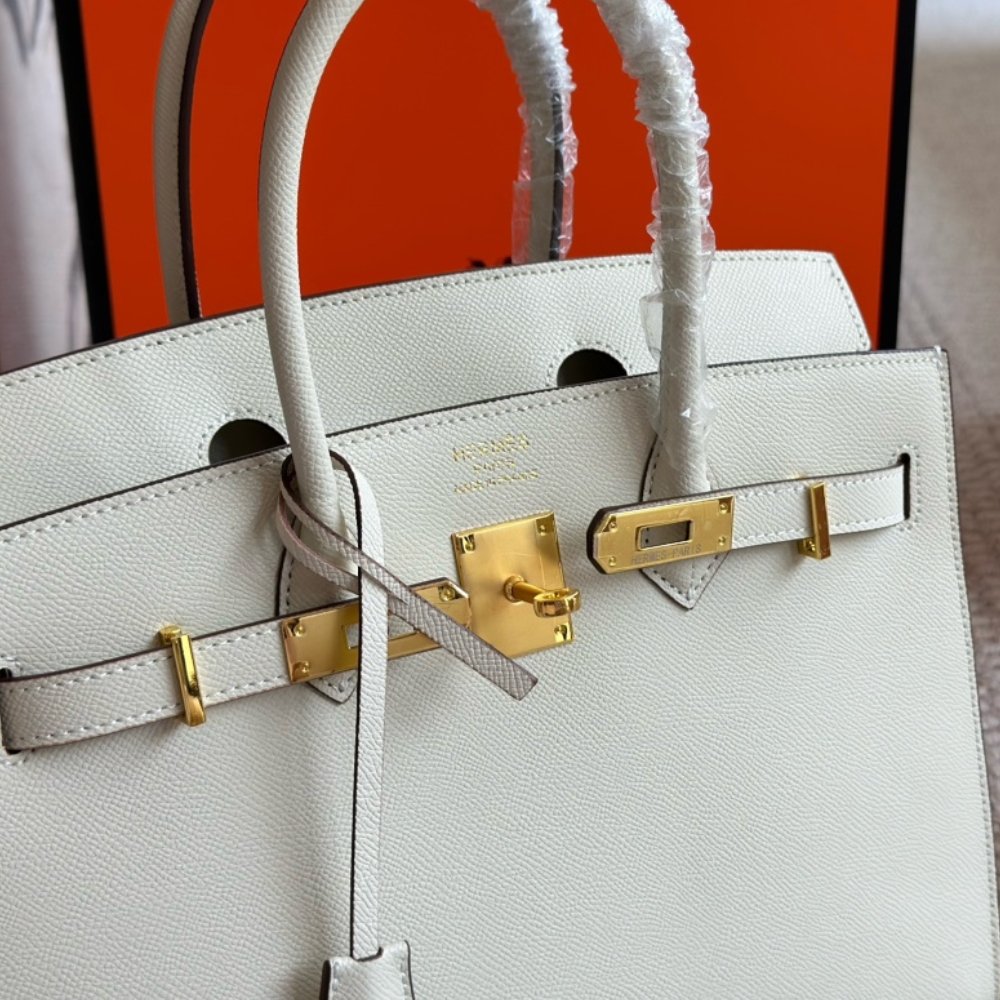 HERMES BIRKIN 30 TOGO MUSHROOM WHITE 30CM - Image 4
