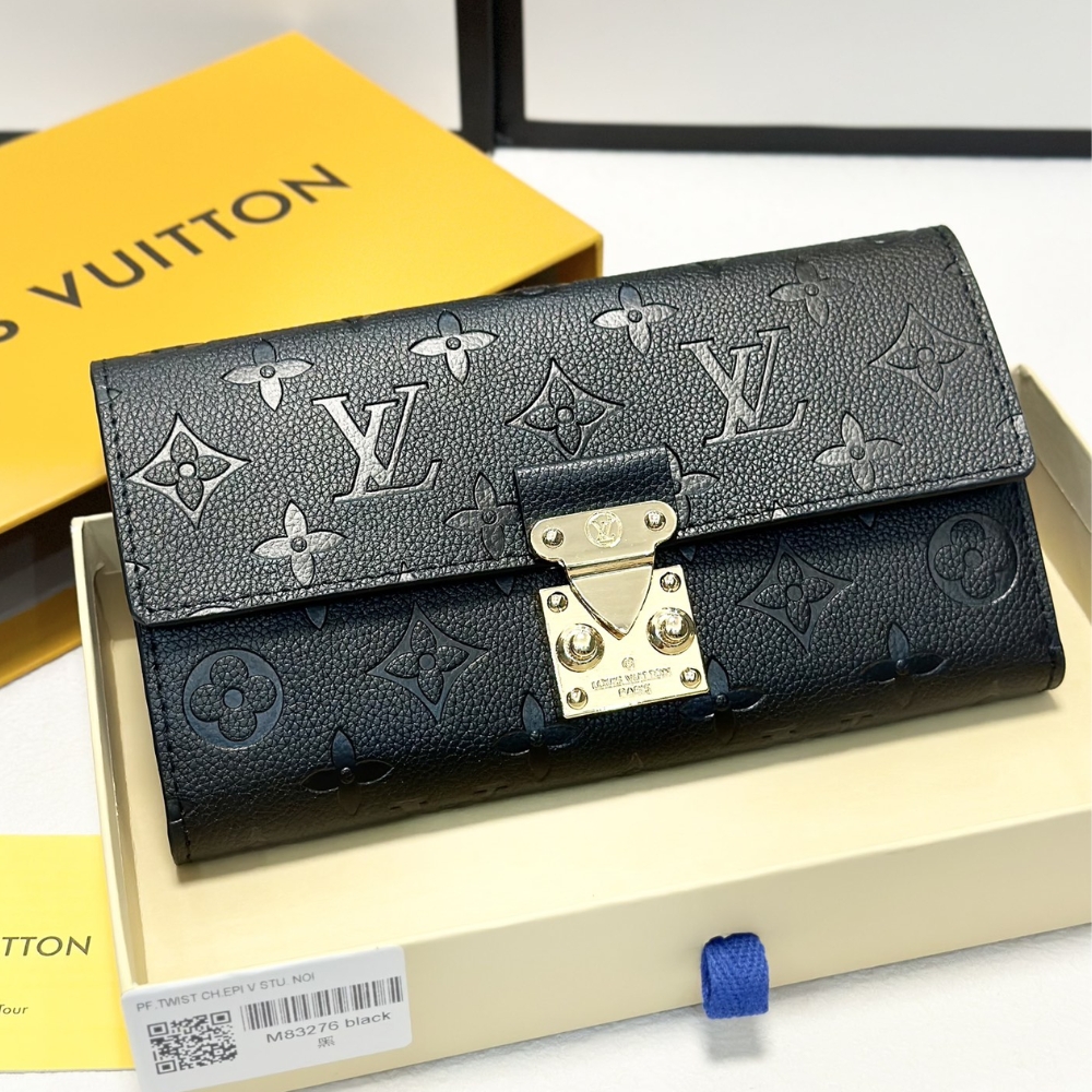 LOUIS VUITTON SARAH WALLET MONOGRAM EMPREINTE BLACK 19CM M82638 - Image 2