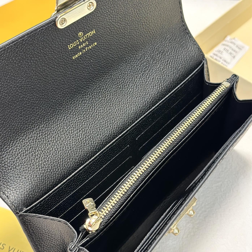 LOUIS VUITTON SARAH WALLET MONOGRAM EMPREINTE BLACK 19CM M82638 - Image 10