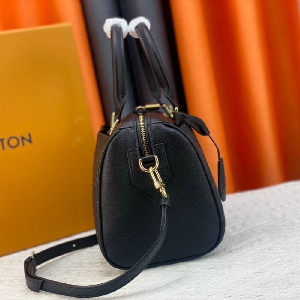 LOUIS VUITTON SPEEDY BANDOULIÈRE 25 IN MONOGRAM EMPREINTE BLACK 25CM - Image 6