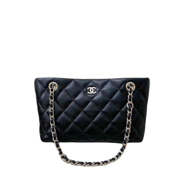 CHANEL CLUTCH WITH CHAIN BAG BLACK 20CM