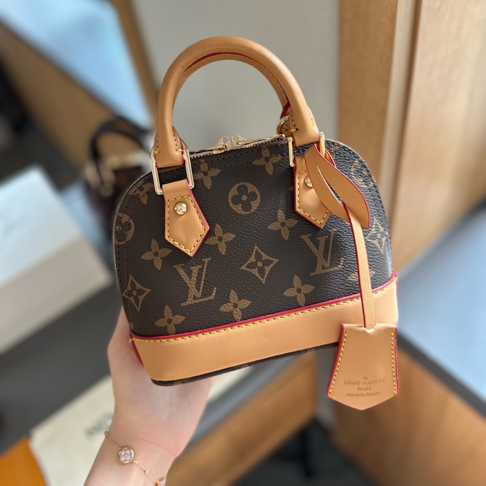 LOUIS VUITTON ALMA NANO BAG MONOGRAM BROWN 18CM M82717 - Image 2