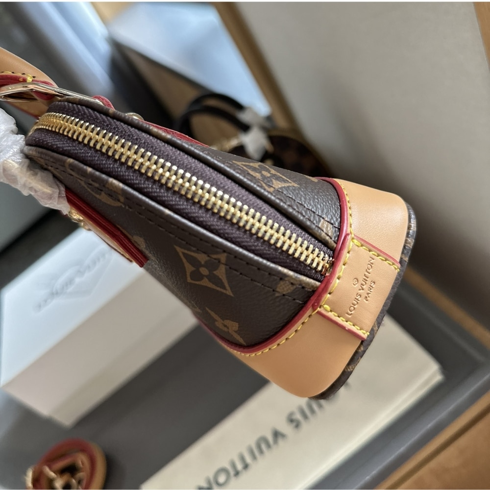 LOUIS VUITTON ALMA NANO BAG MONOGRAM BROWN 18CM M82717 - Image 4