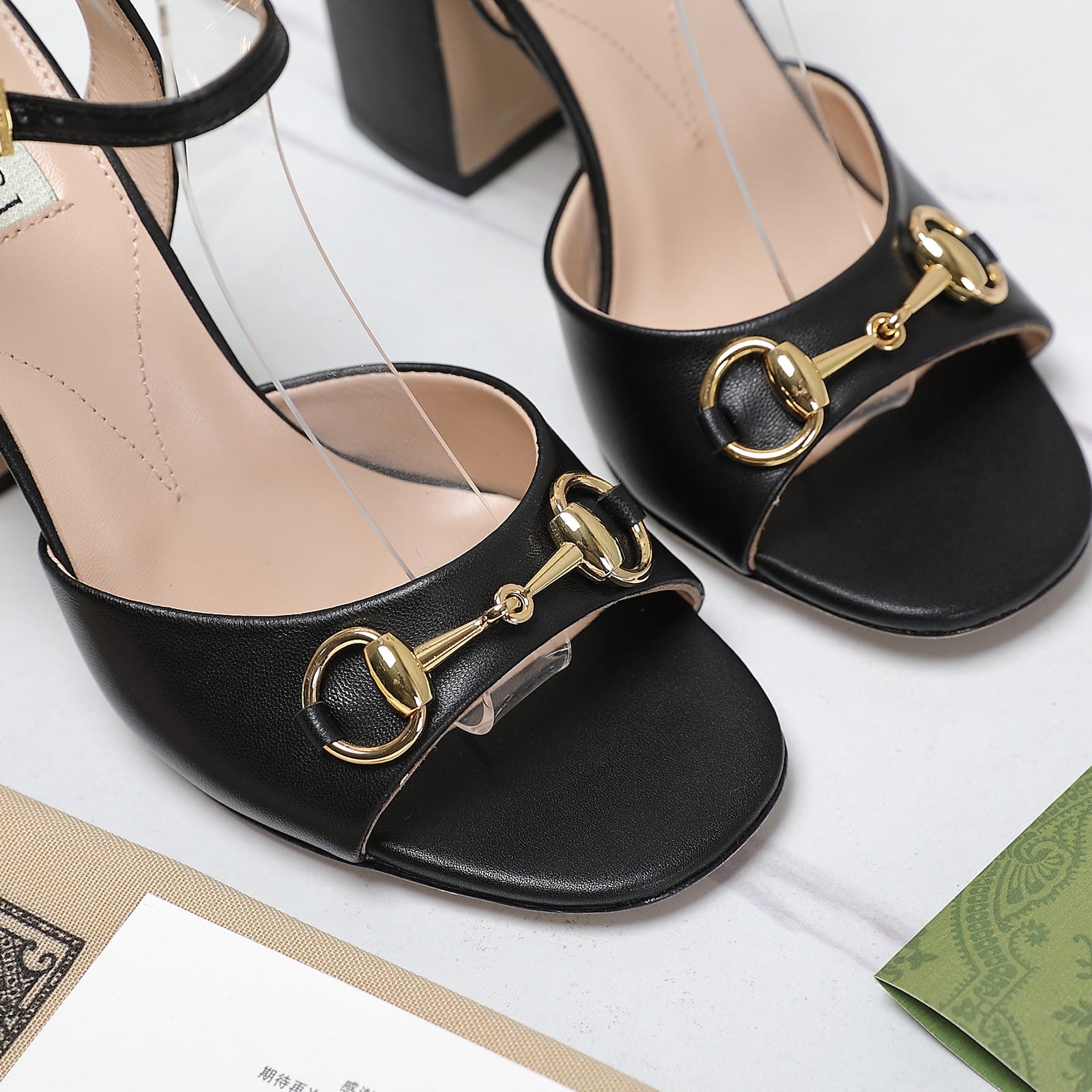 GUCCI WOMEN'S HORSEBIT HIGH HEEL SANDAL BLACK - Image 4