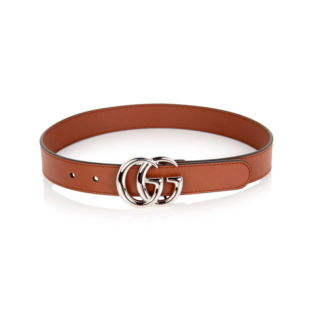 GUCCI BELT WITH G BUCKLE BROWN - Image 2