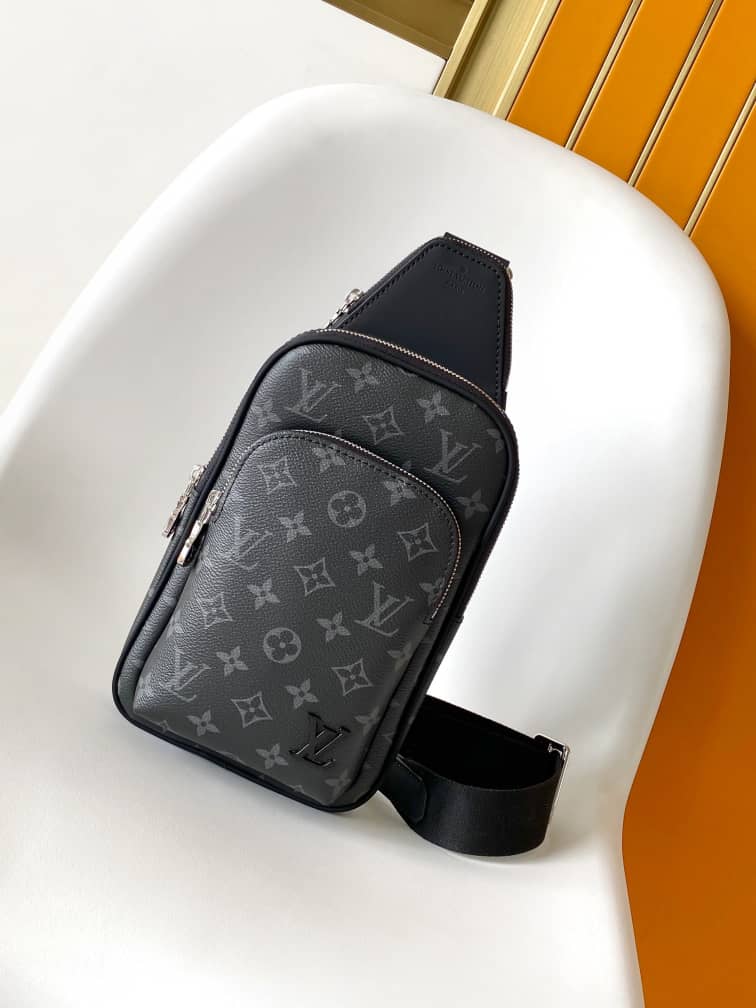 LOUIS VUITTON AVENUE SLINGBAG MONOGRAM MACASSAR BLACK 30CM - Image 2