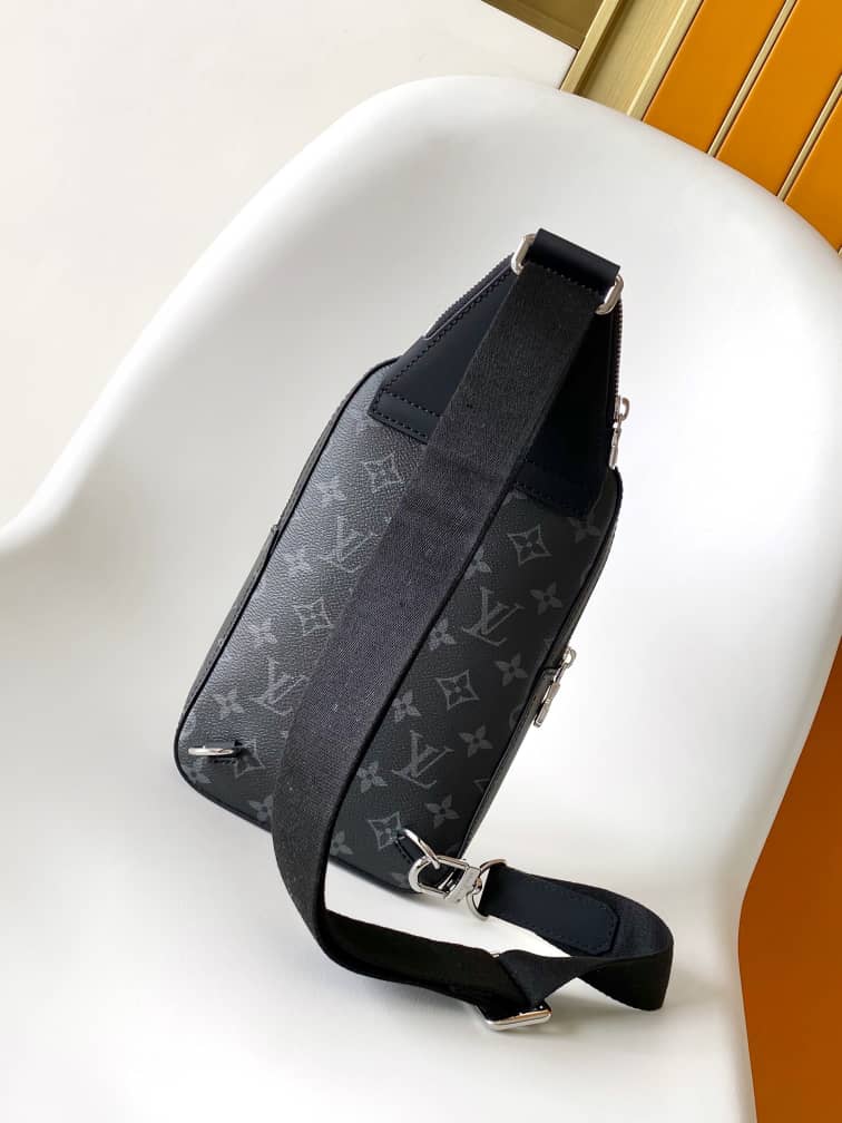 LOUIS VUITTON AVENUE SLINGBAG MONOGRAM MACASSAR BLACK 30CM - Image 3