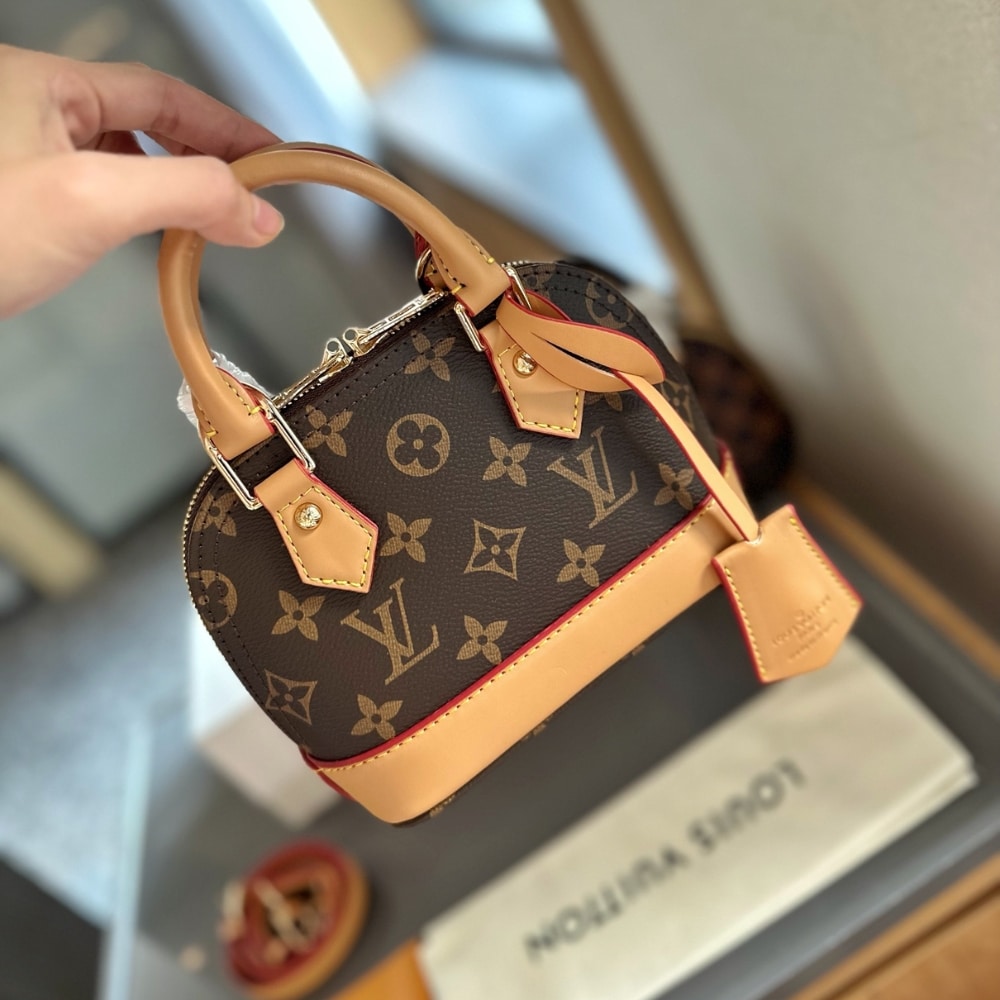 LOUIS VUITTON ALMA NANO BAG MONOGRAM BROWN 18CM M82717 - Image 6