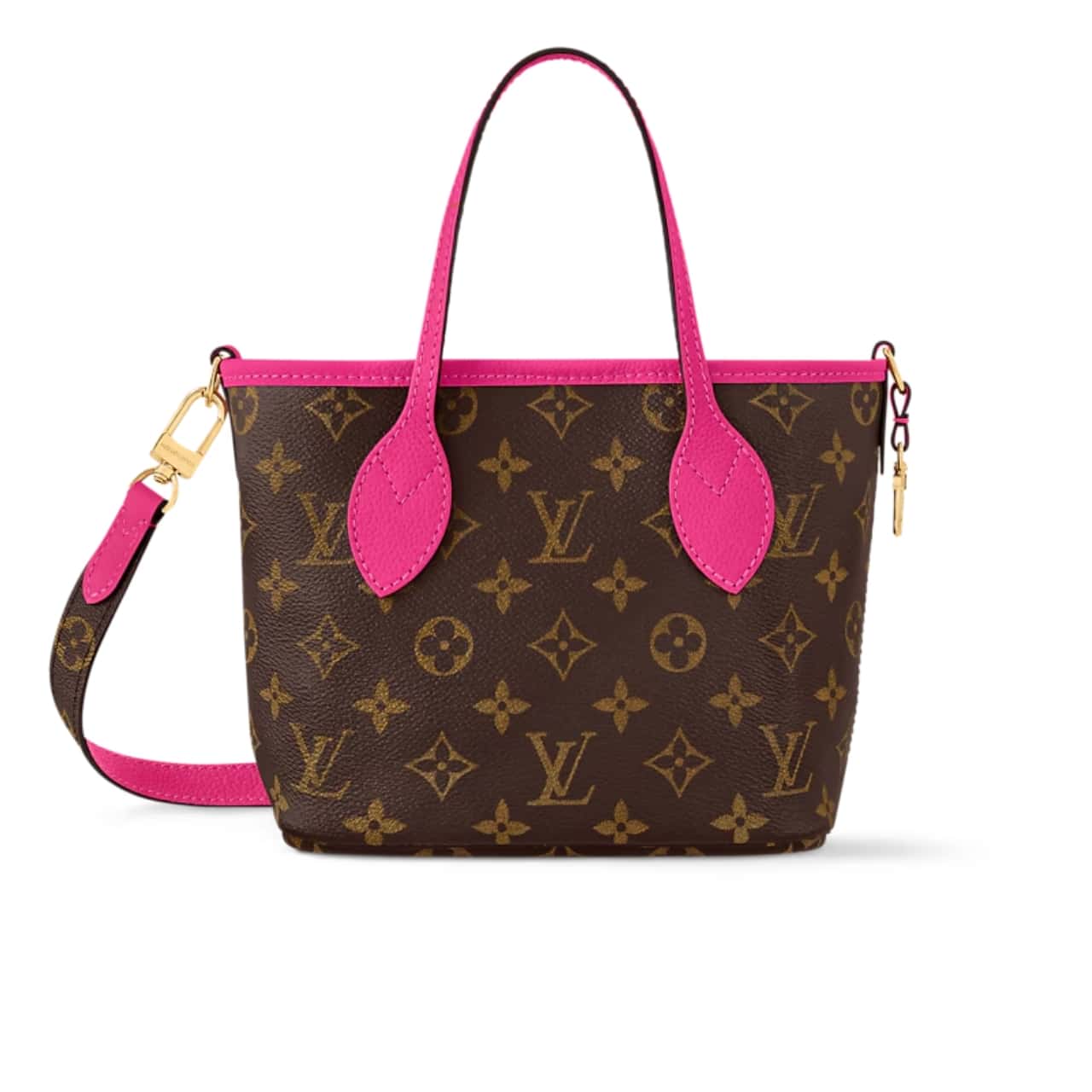 LOUIS VUITTON NEVERFULL BANDOULIÈRE INSIDE OUT BB BAG ROSE POONDICHERRY 19CM M12106