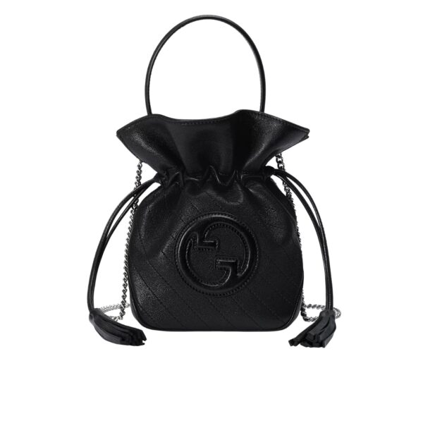 GUCCI BLONDIE MINI BUCKET BAG BLACK 19CM 760313 AACP7 1000