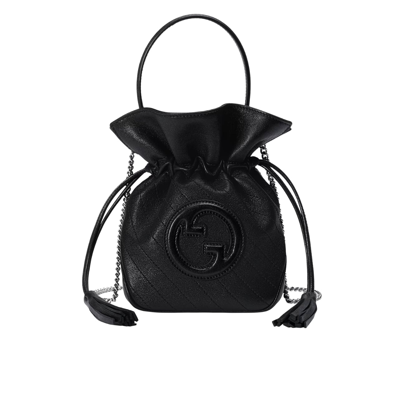 GUCCI BLONDIE MINI BUCKET BAG BLACK 19CM 760313 AACP7 1000