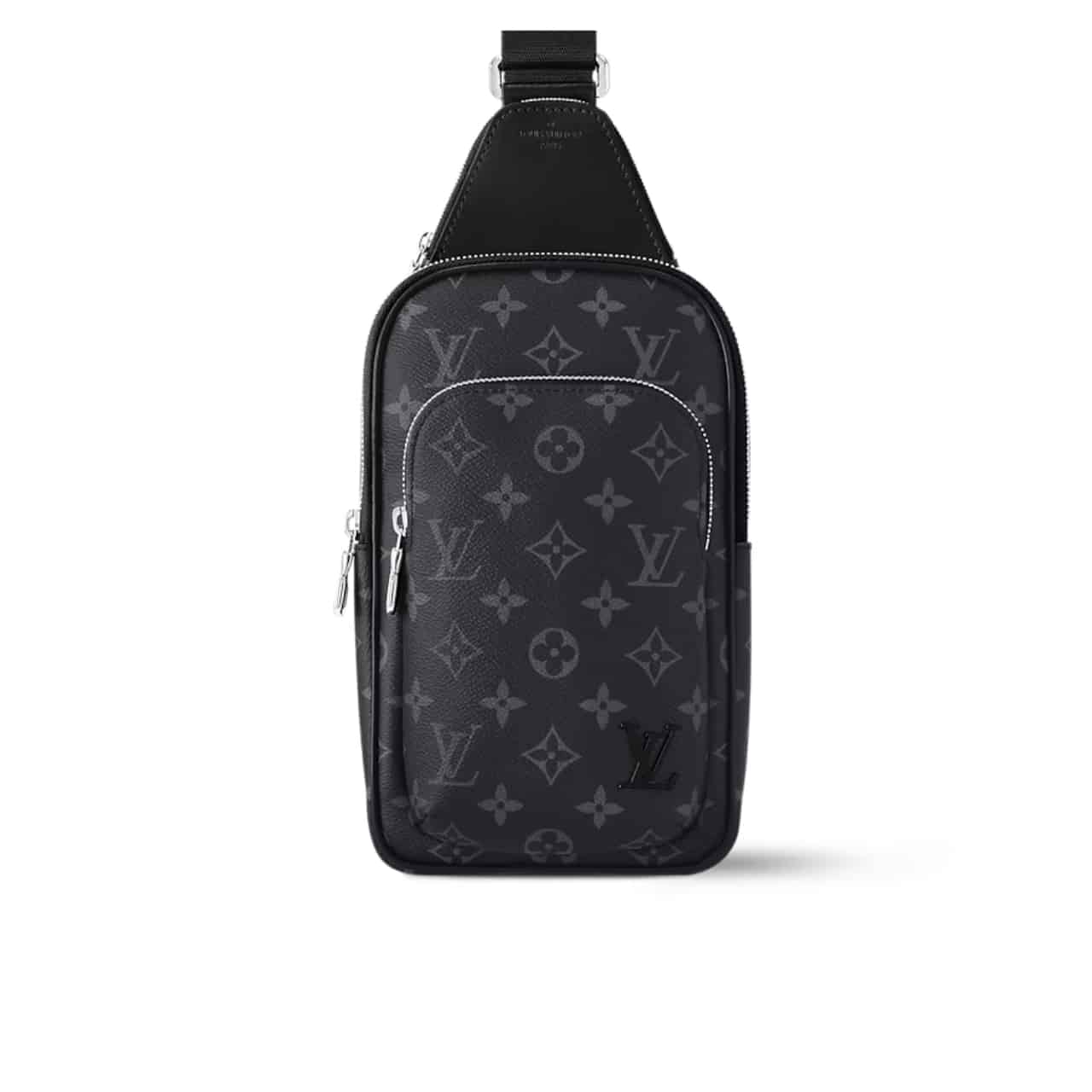 LOUIS VUITTON AVENUE SLINGBAG MONOGRAM MACASSAR BLACK 30CM