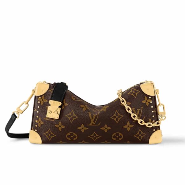 LOUIS VUITTON SLIM TRUNK BAG MONOGRAM BROWN 23CM M13147