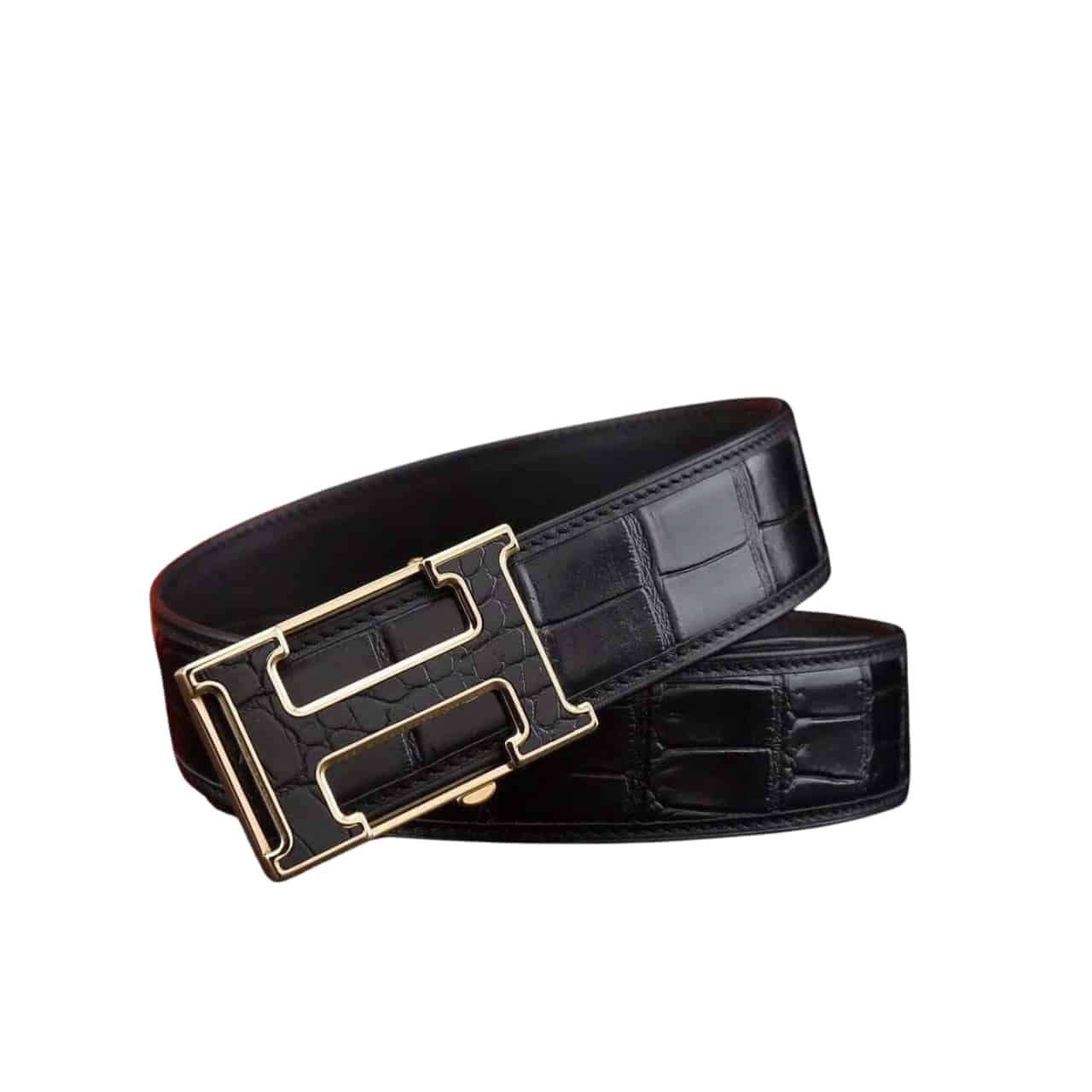 HERMES CROCODILE LEATHER BELT TLN0112S