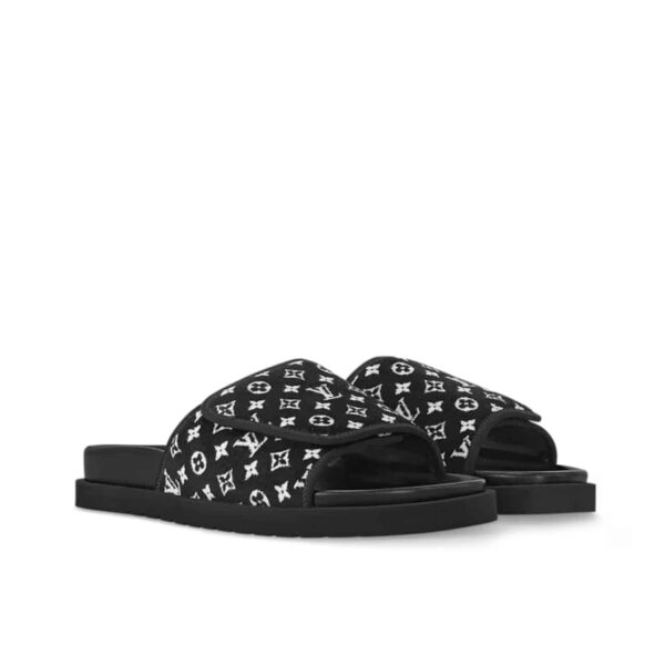 LOUIS VUITTON MIAMI MULE MINI MONOGRAM FABRIC BLACK 1ABFTR